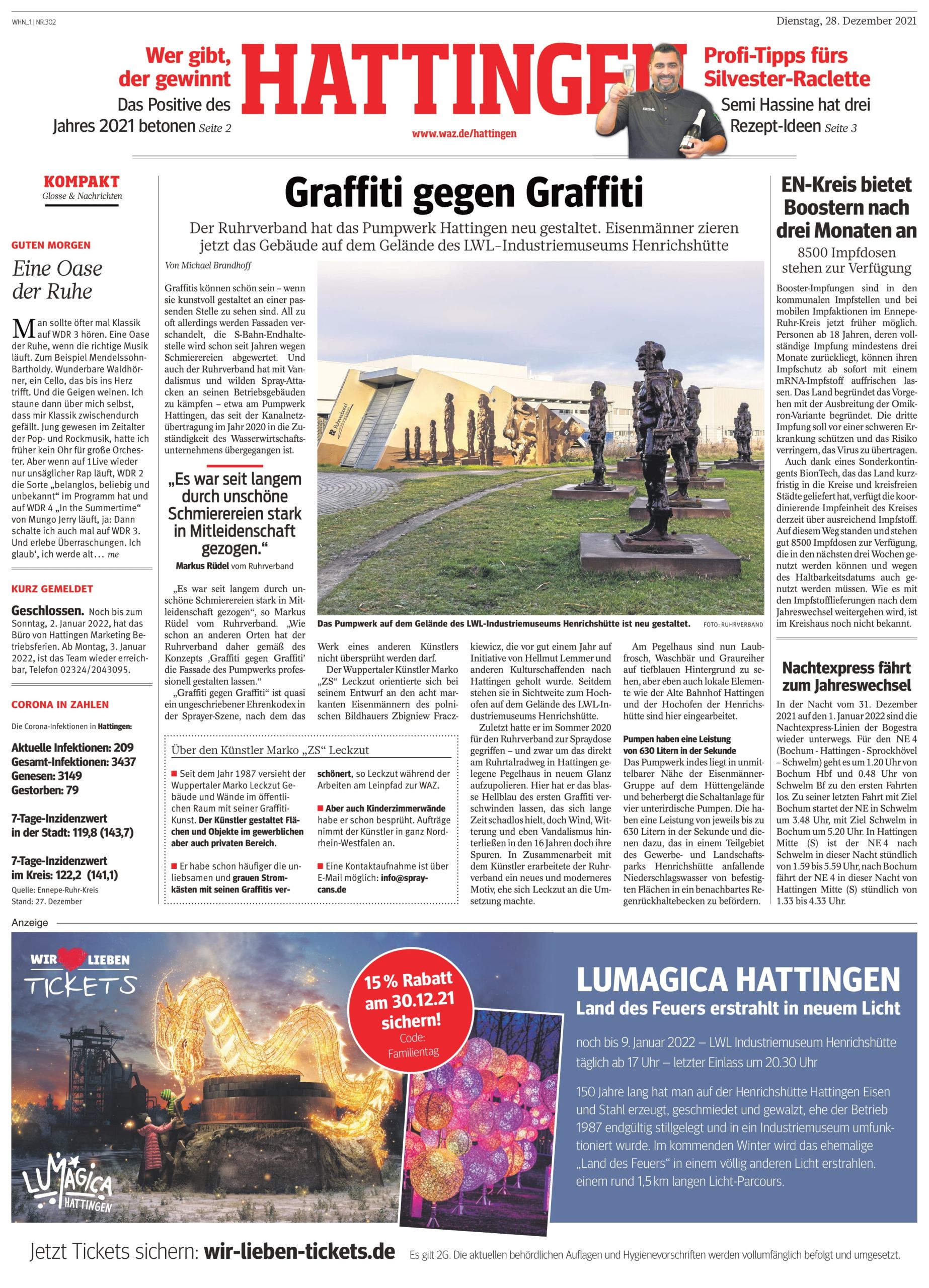 LUMAGICA Anzeige Hattingen Westdeutsche Allgemeine Zeitung