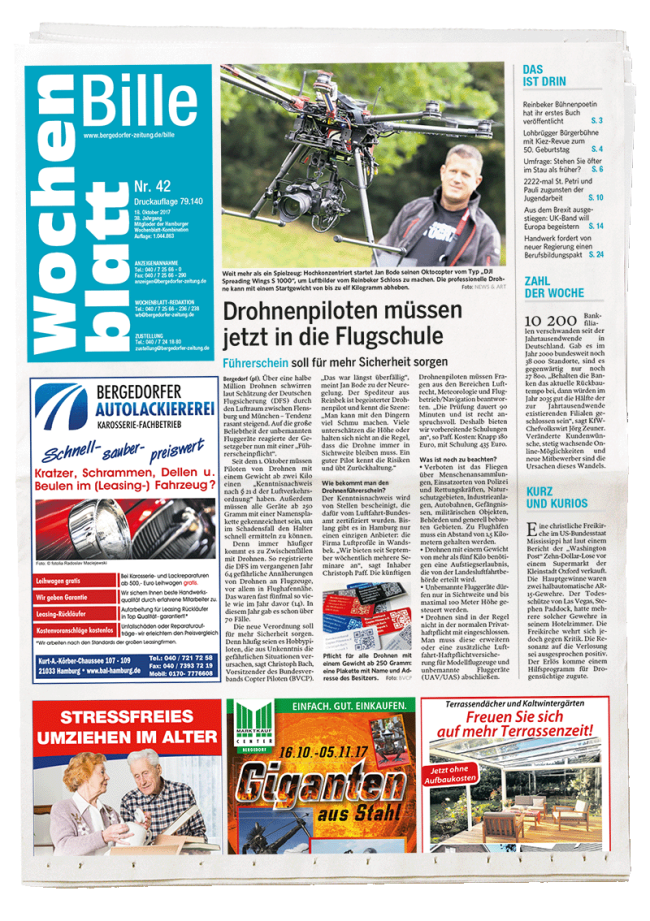 Seite aus Bille Wochenblatt steht für FUNKE Anzeigenblätter Hamburg