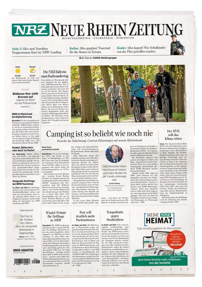 Seite aus Neue Rhein Zeitung steht für FUNKE Tageszeitungen NRW