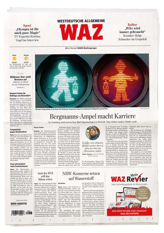 Seite aus Westdeutsche Allgemeine Zeitung steht für FUNKE Tageszeitungen NRW