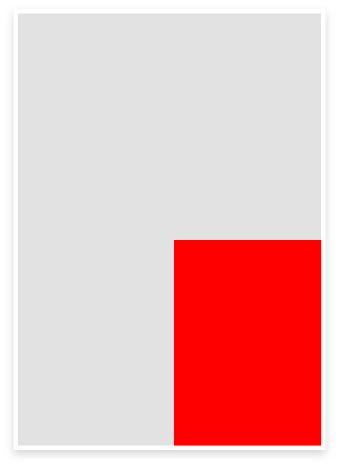 Grafik zeigt Platzierung Anzeige in Printmedium in der Ecke