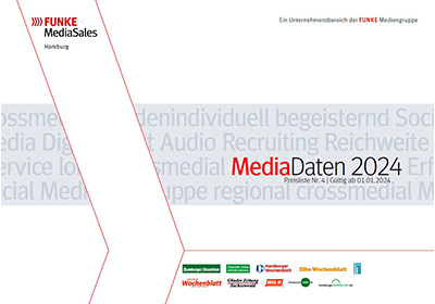 Titelseite Preisliste FUNKE MediaSales Hamburg 2024